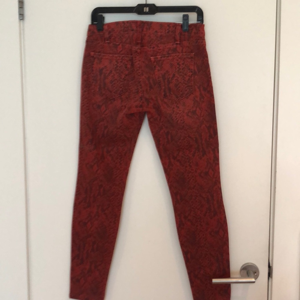 Current Elliott Red Python Printed Denim - image 8